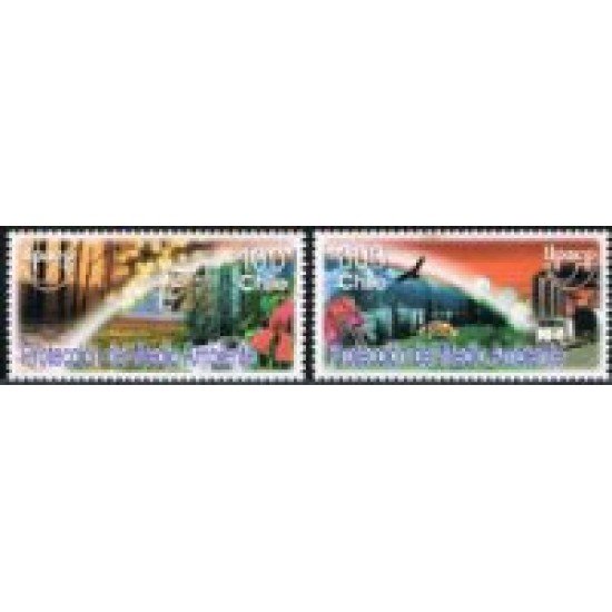 Chile 1672/73 2004 Serie. América UPAEP. Protección al Medio Ambiente MNH