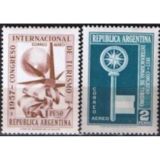 Argentina A- 48/49 1957 Congreso Internacional de Turismo MNH