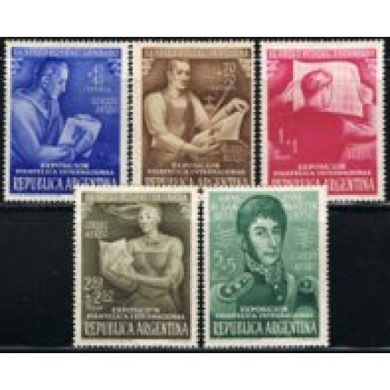 Argentina A- 34/38 1950 Exposición Internacional de Buenos Aires MNH