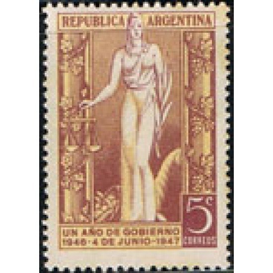 Argentina 487 1947 1er. Aniversario de la elección del presidente del general Perón MNH Argentina 487 1947 1er. Aniversario de la elección del presidente del general Perón MNH