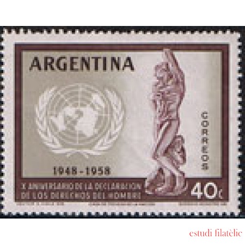 VAR1/S  Argentina  595 1959  10 Aniversario de la declaración Universal de derechos Humanos