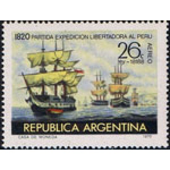 Argentina A- 133 1970 150 Años de la salida de la expedición liberadora al Peru MNH
