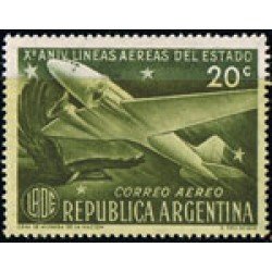 Argentina A- 39 1951 10 Años dela Lineas Aereas Nacionales MNH Argentina A- 39 1951 10 Años dela Lineas Aereas Nacionales MNH