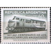 Argentina A- 47 1957 100° de los Ferrocarriles Argentinos MNH