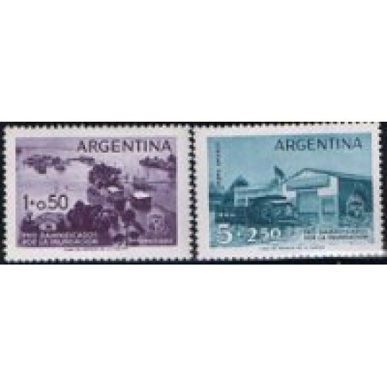 Argentina A- 58/59 1958 A favor de los Damnificados MNH Argentina A- 58/59 1958 A favor de los Damnificados MNH