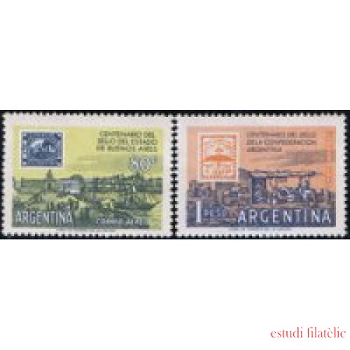 Argentina A- 60/61 1958 100° de los sellos del estado de Buenos Aires