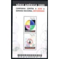 Brasil Brazil HB 110 2000 Semana Nacional de lucha contra El SIDA MNH Brasil Brazil HB 110 2000 Semana Nacional de lucha contra El SIDA MNH