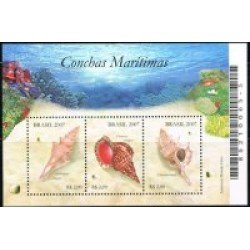 Brasil Brazil HB 131 2007 Fauna. Caracoles de Mar MNH Brasil Brazil HB 131 2007 Fauna. Caracoles de Mar MNH