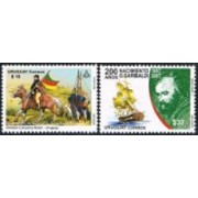 Uruguay 2321/2322 200 Años del Nacimiento de G. Garibaldi MNH