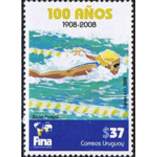 Uruguay 2371 2008 100º de la Federación Internacional de Natación MNH Uruguay 2371 2008 100º de la Federación Internacional de Natación MNH