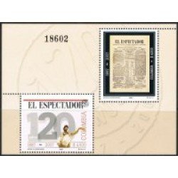 Colombia HB 62 2007 120 Años del periódico El Espectador MNH