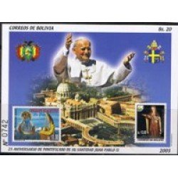 Bolivia HB-190 2004 25 Años de Pontificado de S.S Juan Pablo II MNH Bolivia HB-190 2004 25 Años de Pontificado de S.S Juan Pablo II MNH