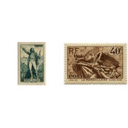France Francia Nº 314/15  1936  Centenario muerte de Claude Rouges de Lisle Lujo