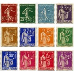 France Francia Nº 360/71 1937-39 Tipo Sembradora y Paz Lujo