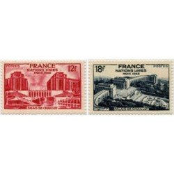 France Francia Nº 818/19 1948 Asamblea General de las Naciones Unidas en Paris Fijasellos France Francia Nº 818/19 1948 Asamblea General de las Naciones Unidas en Paris Fijasellos
