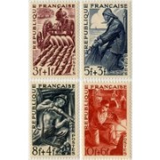 France Francia Nº 823/26 1949 Serie-Oficios- Lujo