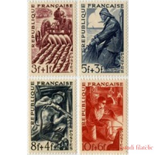 France Francia Nº 823/26 1949 Serie-Oficios- Lujo