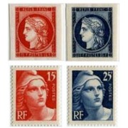 France Francia Nº 830/33 1949 Centenario del sello -Ceres- Lujo