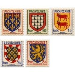 France Francia 899/03 1951 Escudos de provincias MNH France Francia 899/03 1951 Escudos de provincias MNH