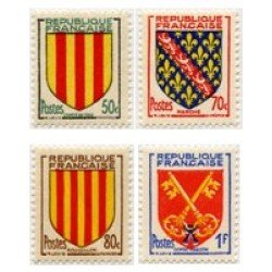 France Francia Nº 1044/47 1955 Escudos de provincias Lujo France Francia Nº 1044/47 1955 Escudos de provincias Lujo