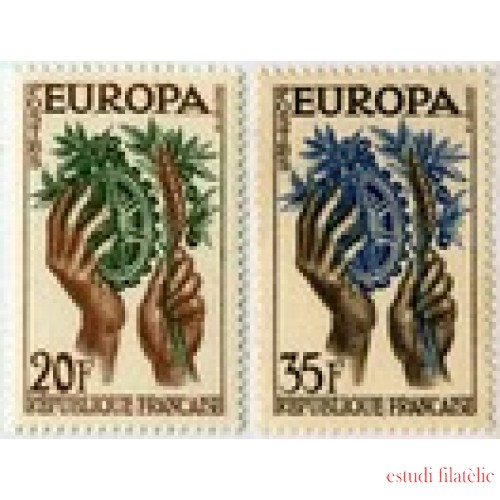 France Francia Nº 1122/23 1957 Europa Lujo