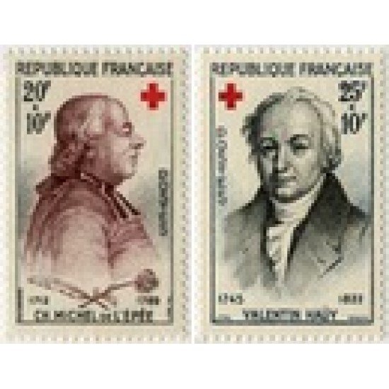 France Francia Nº 1226/27 1959 A favor de la Cruz Roja Lujo