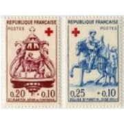 France Francia Nº 1278/79 1960 A favor de la Cruz Roja Lujo