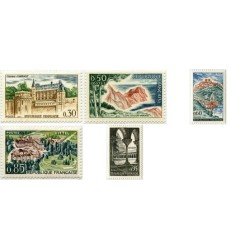 France Francia Nº 1390/94A 1963 Serie turística -Paisajes y lugares- Lujo France Francia Nº 1390/94A 1963 Serie turística -Paisajes y lugares- Lujo