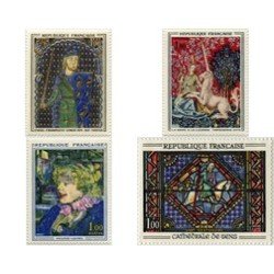 France Francia Nº 1424/27 1964 Obras de arte Lujo France Francia Nº 1424/27 1964 Obras de arte Lujo