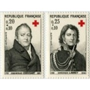 France Francia Nº 1433/34 1964 Sorteo a favor de la Cruz Roja Lujo