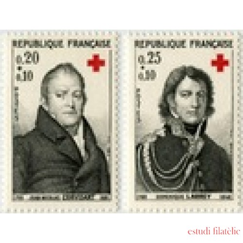 France Francia Nº 1433/34 1964 Sorteo a favor de la Cruz Roja Lujo