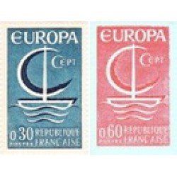 France Francia Nº 1490/91 1966 Europa Lujo France Francia Nº 1490/91 1966 Europa Lujo