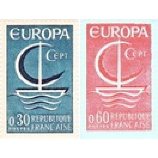 France Francia Nº 1490/91 1966 Europa Lujo France Francia Nº 1490/91 1966 Europa Lujo