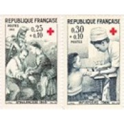 France Francia Nº 1508/09 1966 Sorteo a favor de la Cruz Roja Lujo