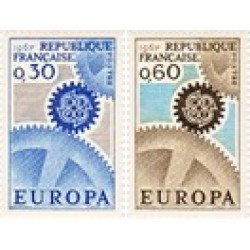 France Francia Nº 1521/22 1967 Europa Lujo France Francia Nº 1521/22 1967 Europa Lujo