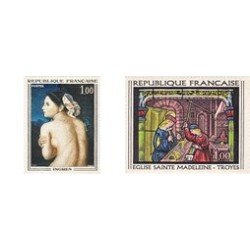 France Francia 1530/31 1967 Obras de arte MNH France Francia 1530/31 1967 Obras de arte MNH