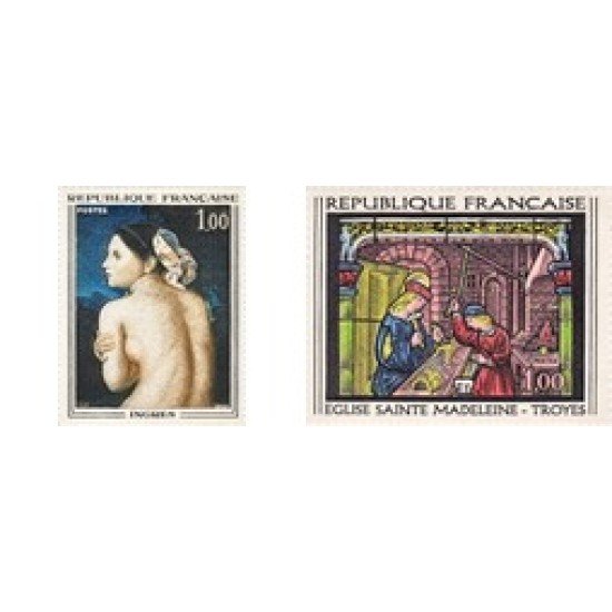 France Francia 1530/31 1967 Obras de arte MNH France Francia 1530/31 1967 Obras de arte MNH