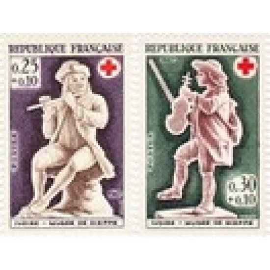 France Francia 1540/41 1967 Sorteo a favor de la Cruz Roja Lujo France Francia 1540/41 1967 Sorteo a favor de la Cruz Roja Lujo