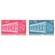 France Francia Nº 1598/99 1969 Europa Lujo