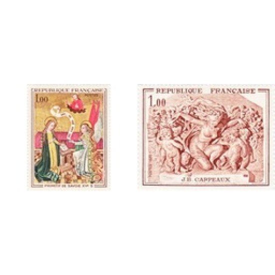 France Francia Nº 1640/41 1970 Obras de arte Lujo France Francia Nº 1640/41 1970 Obras de arte Lujo