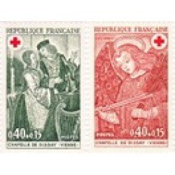 France Francia Nº 1661/62 1970 Sorteo a favor de la Cruz Roja Lujo