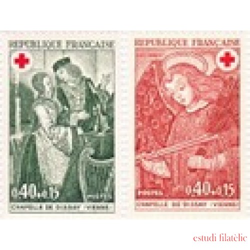 France Francia Nº 1661/62 1970 Sorteo a favor de la Cruz Roja Lujo