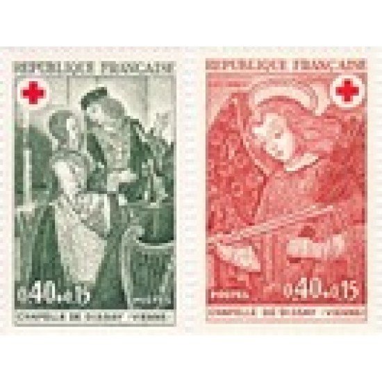 France Francia Nº 1661/62 1970 Sorteo a favor de la Cruz Roja Lujo