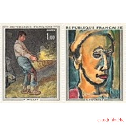 France Francia Nº  1672/73 1971 Obras de arte Lujo