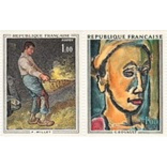 France Francia Nº  1672/73 1971 Obras de arte Lujo