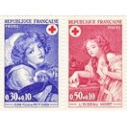 France Francia Nº 1700/01 1971 Sorteo a favor de la Cruz Roja Lujo