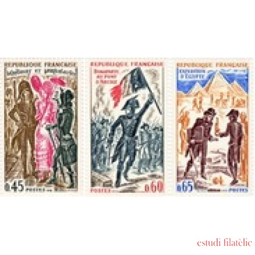 France Francia Nº 1729/31 1972 Historia de Francia Lujo