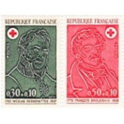 France Francia Nº 1735/36 1972 Sorteo a favor de la Cruz Roja Lujo