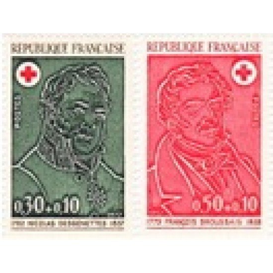 France Francia Nº 1735/36 1972 Sorteo a favor de la Cruz Roja Lujo