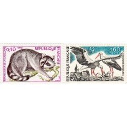 FAU4/S France Francia Nº 1754/55 1973 Protección de la naturaleza Lujo FAU4/S France Francia Nº 1754/55 1973 Protección de la naturaleza Lujo